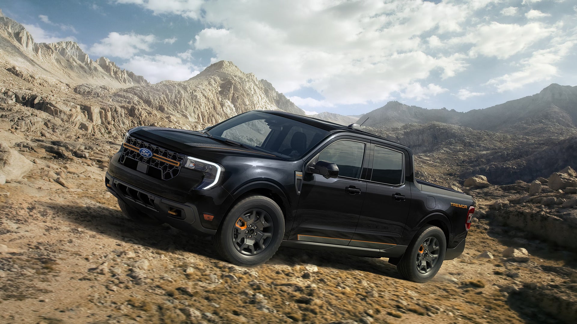 2026 Ford Maverick driving in the mountains